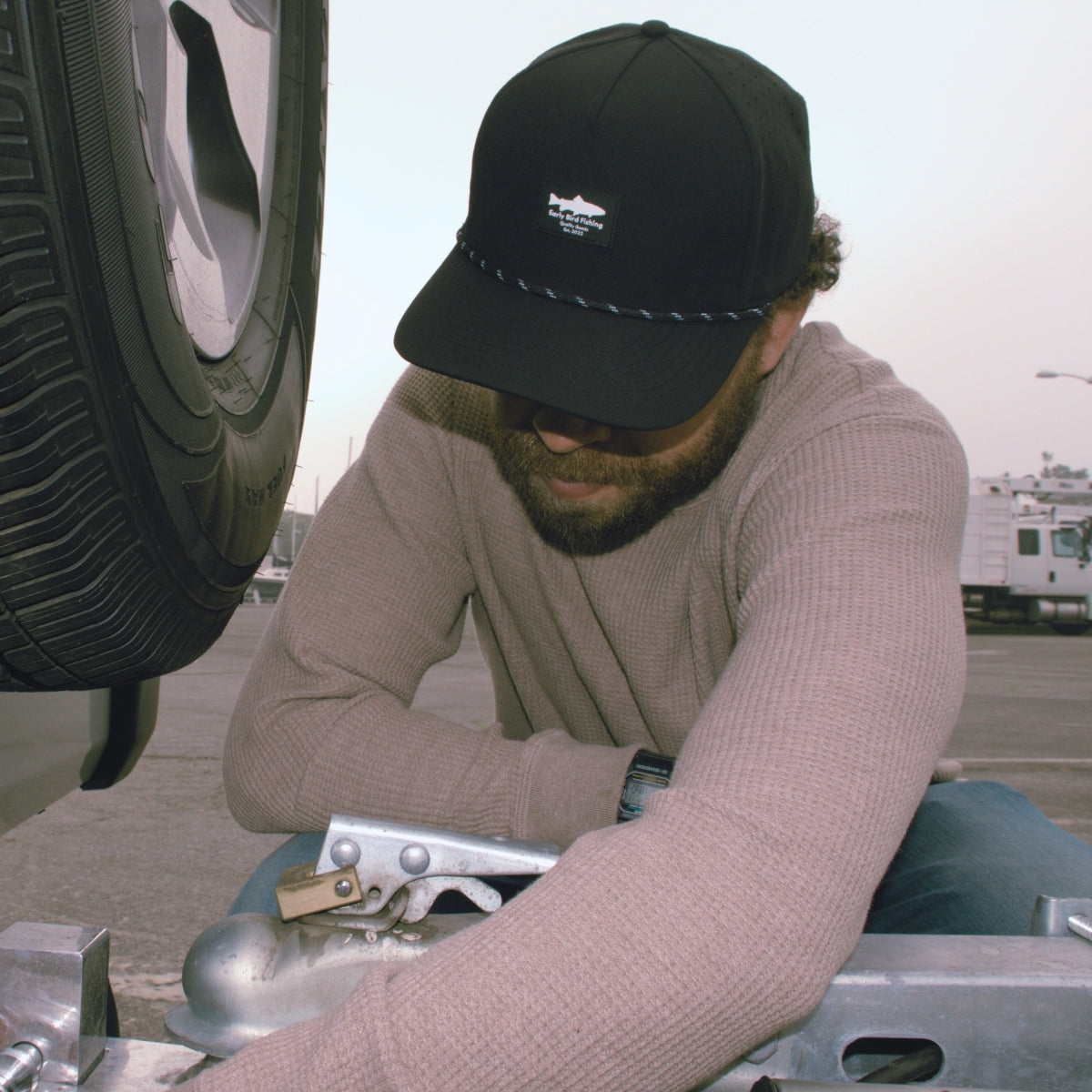 The "Sierra" Snapback - Black Early Bird Fishing