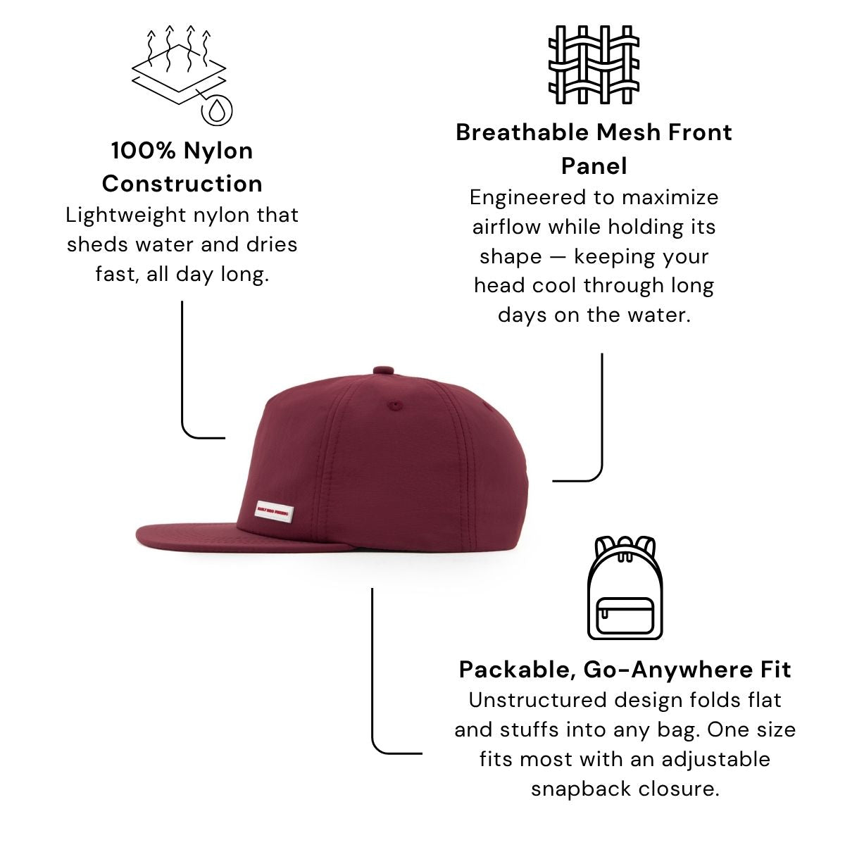 The "Everyday" Snapback - Maroon